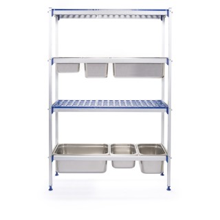 Hendi kokkupandav alum. riiul GN anumate jaoks