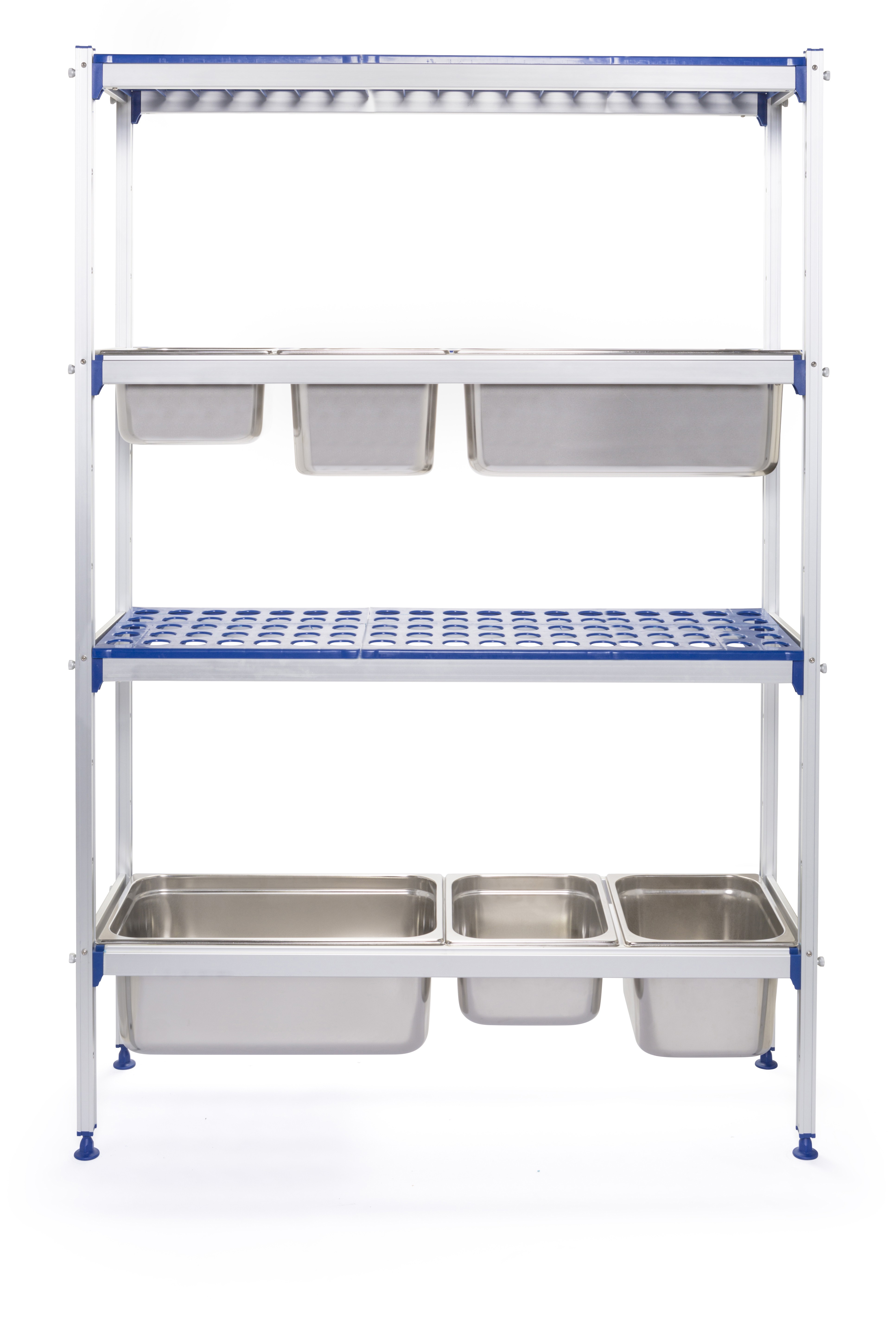 Hendi kokkupandav alum. riiul GN anumate jaoks