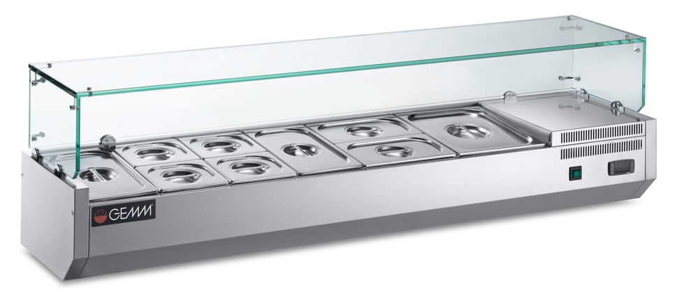 Gemm glass cover for counter top unit M1/18D