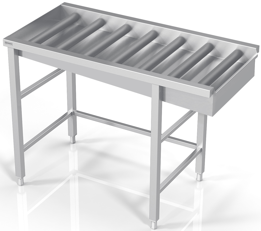 Sorteerimislaud rullraja ja riiuliga PI0-PR0-100/70/90