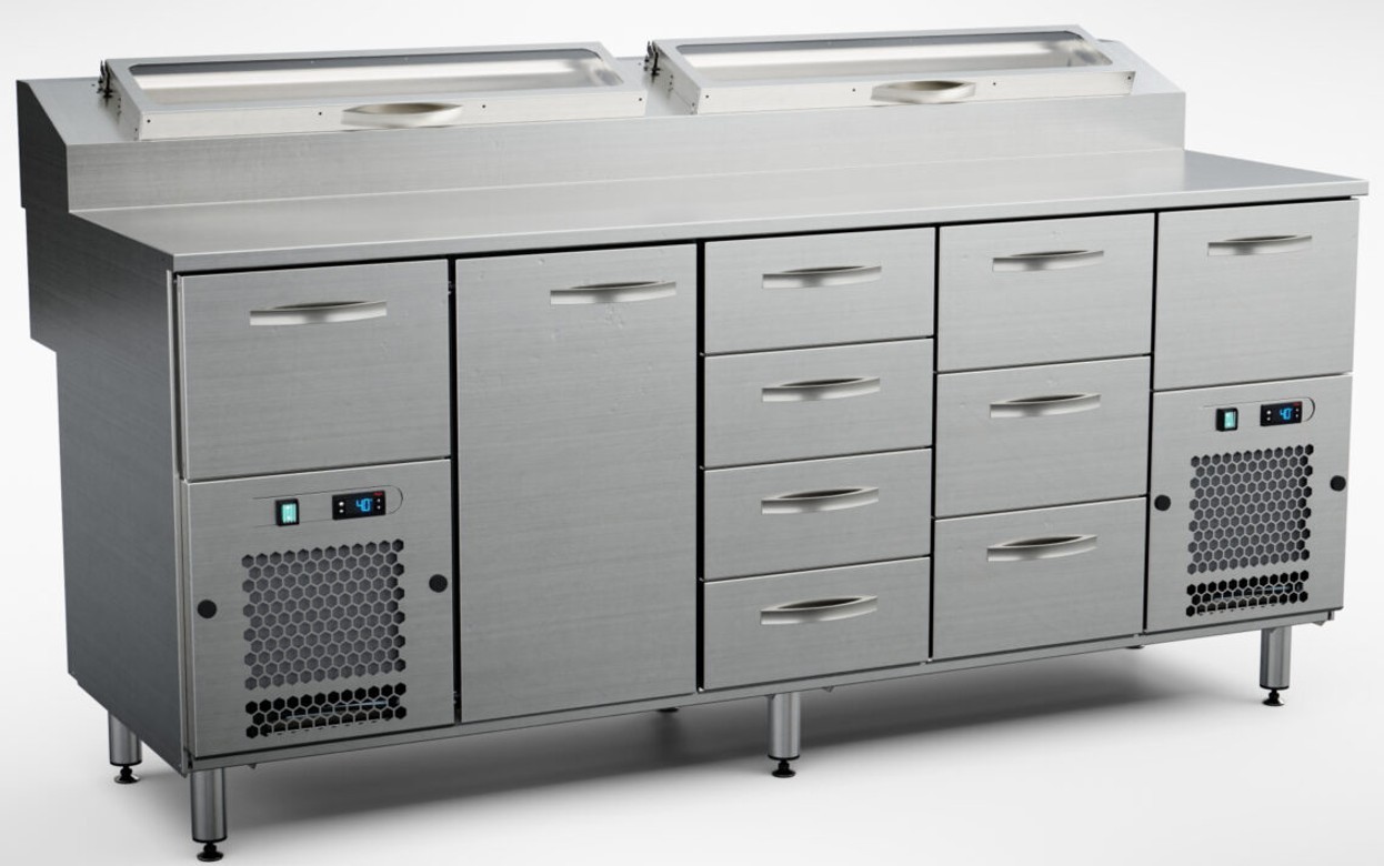 Inox Baltic pitsa külmtöölaud KTL/P-2019